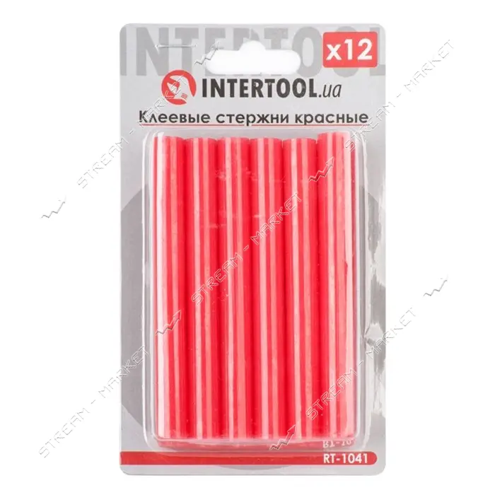 Комплект клеевых стержней Intertool RT-1041 11.2x100мм красные 12шт                                 