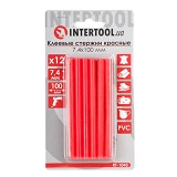Комплект клеевых стержней Intertool RT-1043 7.4x100мм красные 12шт                                  