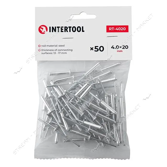 Заклепка Intertool RT-4020 алюминиевая 4.0х20мм