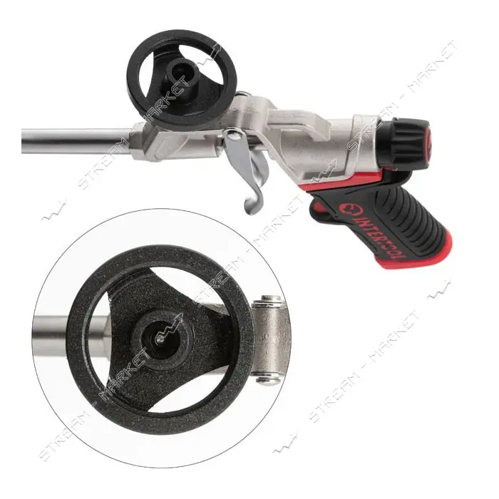 Пистолет для пены Intertool PT-0609 с тефлоновым покрытием держателя баллона и 4 проф насадки