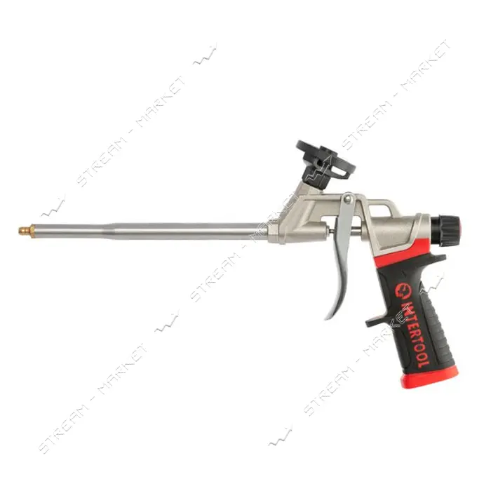 Пистолет для пены Intertool PT-0609 с тефлоновым покрытием держателя баллона и 4 проф насадки