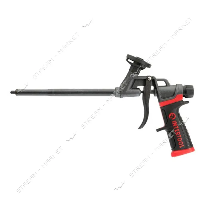 Пистолет для монтажной пены Intertool PT-0610 с полным тефлоновым покрытием и 4 проф насадки