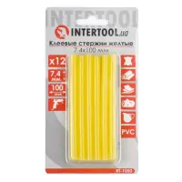 Комплект клеевых стержней Intertool RT-1050 7.4x100мм желтые 12шт                                   