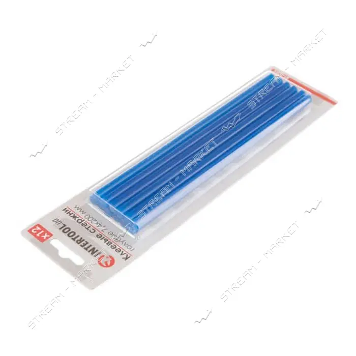 Комплект клеевых стержней Intertool RT-1055 7.4x200мм голубые 12шт                                  