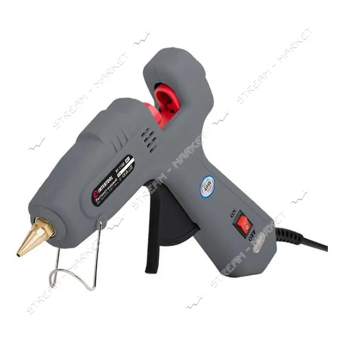 Пистолет клеевой Intertool  RT-1102 40Вт 230В 195-210С под стержни 10.8-11.5мм 10-165г/мин          