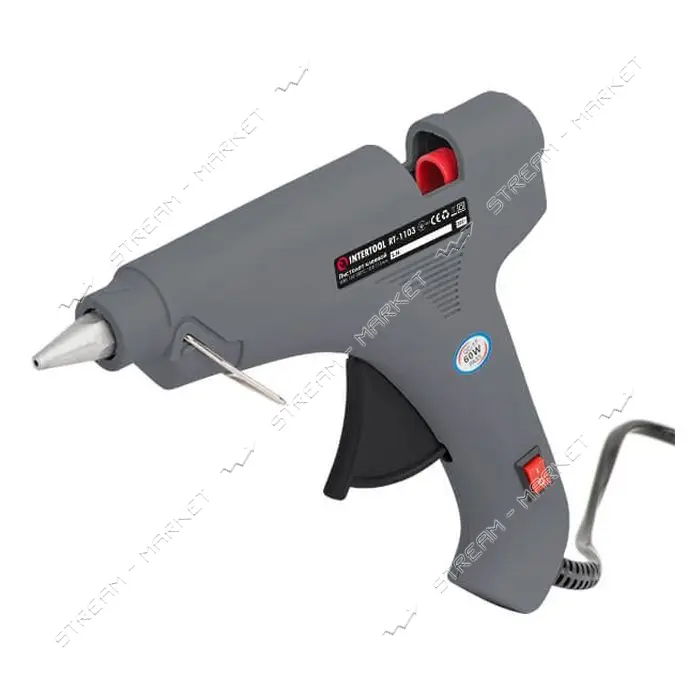 Пистолет клеевой Intertool RT-1103 60Вт 230В 165-180С под стержни 10.8-11.5мм 8-20г/мин