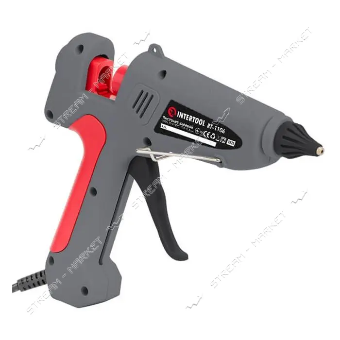 Пистолет клеевой Intertool RT-1106 100Вт 230В 215-230С под стержни 10.8-11.5мм 13-30г/мин           