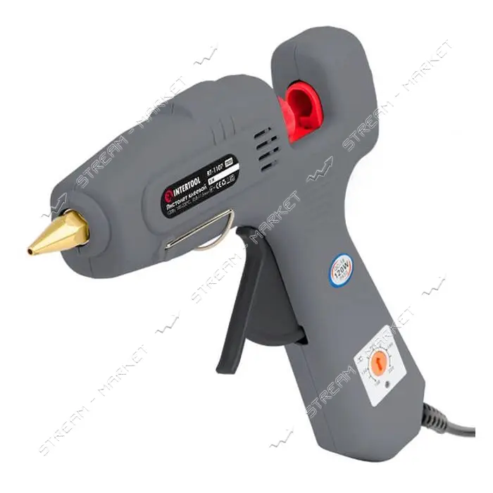 Пистолет клеевой Intertool RT-1107 120Вт 230В 100-220С под стержни 10.8-11.5мм 13-30г/мин