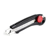 Нож Intertool HT-0502 с металлической направляющей под лезвие 18мм и винтовым фиксатором на блистере