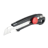 Нож Intertool HT-0502 с металлической направляющей под лезвие 18мм и винтовым фиксатором на блистере