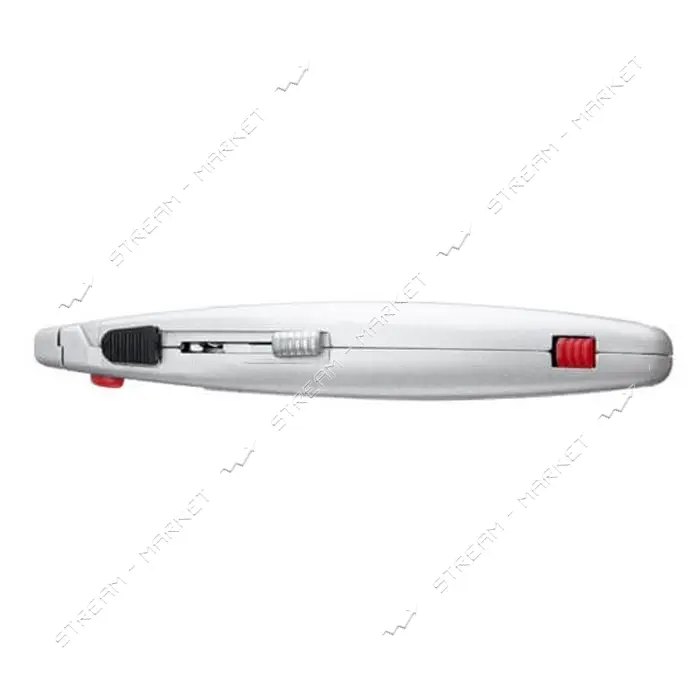 Нож Intertool HT-0516 с выдвижным трапециевидным лезвием металлический корпус прорезиненный.
