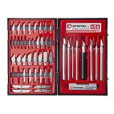 Набор скальпелей Intertool HT-0530 56шт в пластиковом футляре