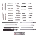 Набор скальпелей Intertool HT-0530 56шт в пластиковом футляре