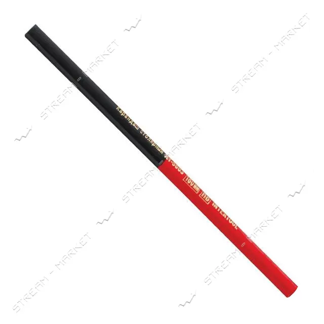 Карандаш столярный Intertool KT-5003 7" 12шт черно-красный