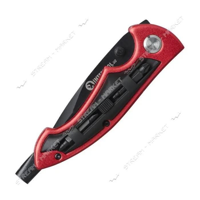 Нож Intertool HT-0592 складной плюс 4 отверточные насадки