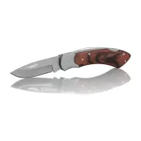 Нож Intertool HT-0594 складной ручка с деревянными вставками                                        