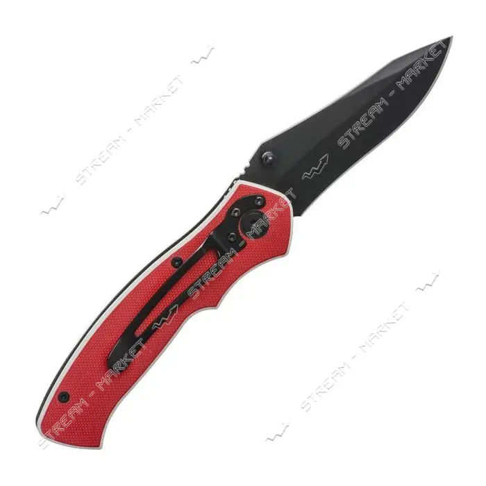 Нож Intertool HT-0595 складной 194мм ручка с металлическими вставками лезвие 80мм