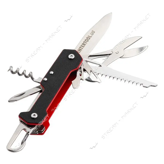 Нож складной Intertool HT-0597 165мм 9 элементов