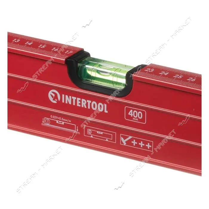 Уровень с поворотной капсулой Intertool MT-1264 400мм 3 глазка
