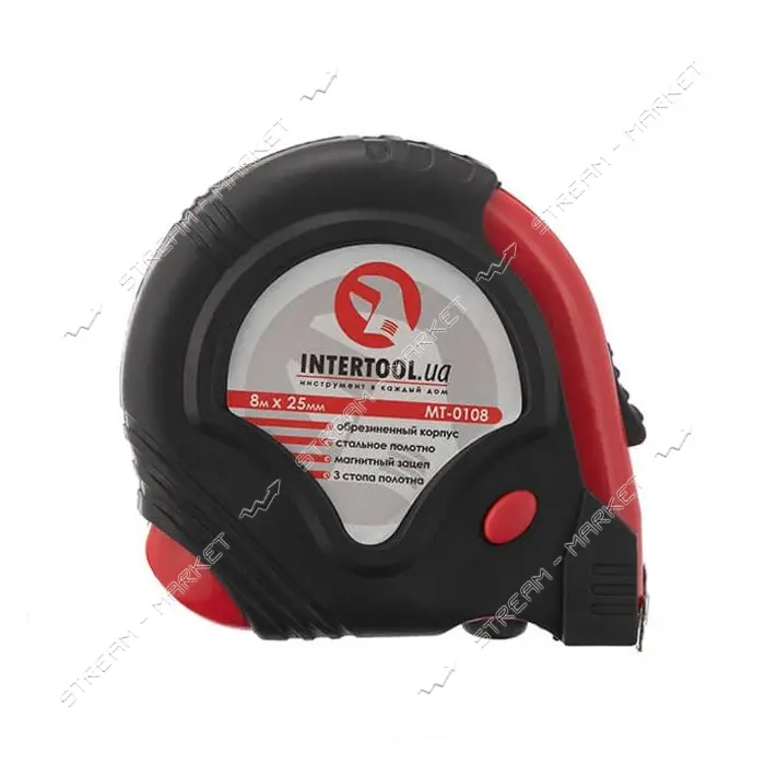 Рулетка Intertool MT-0108 25мм 8м                                                                   