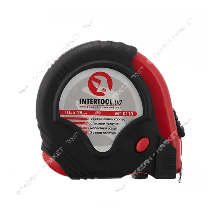Рулетка Intertool MT-0110  25мм 10м                                                                 