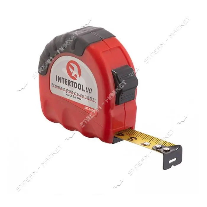 Рулетка с фиксатором Intertool MT- 0202 EXTRA 16мм 2м