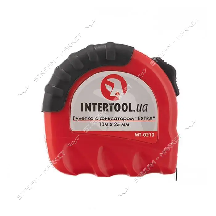 Рулетка с фиксатором Intertool MT- 0210 EXTRA 25мм 10м                                              