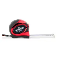 Рулетка Intertool MT-0808 8м x 25мм с автомат. блокировкой на зацепе полотна установлены магниты    