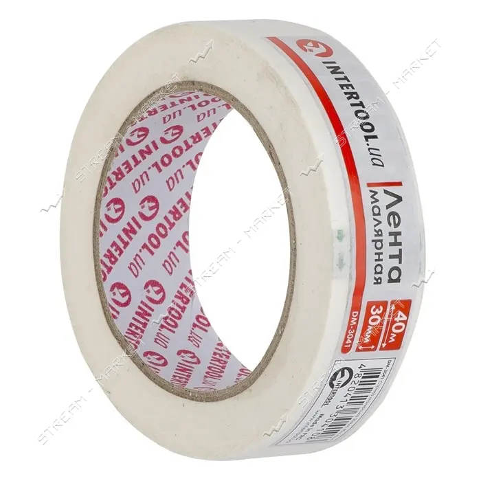 Лента малярная Intertool DM-3041 30мм 40м белая 8шт