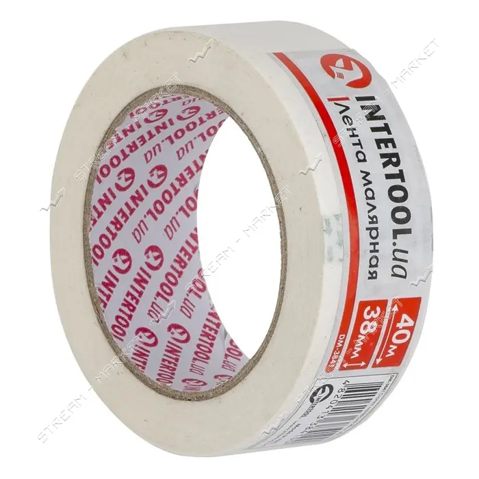 Лента малярная Intertool DM-3841 38мм 40м белая 6шт