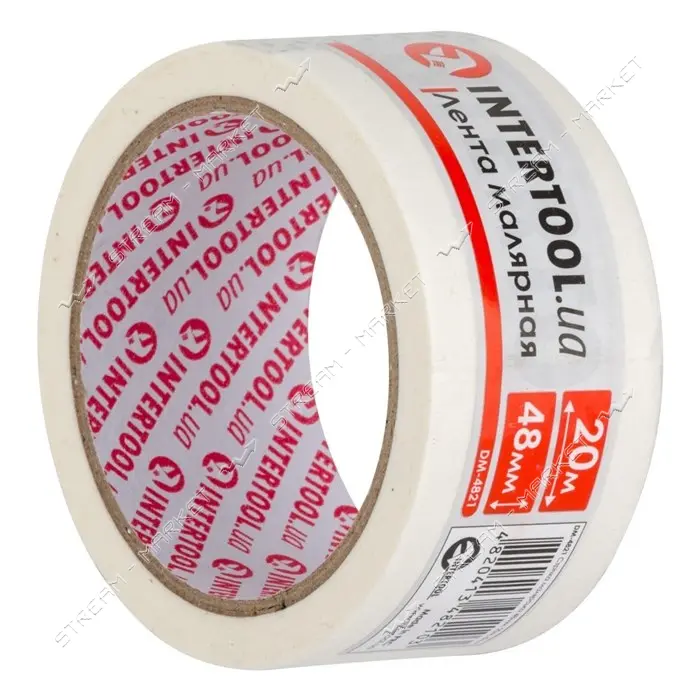 Лента малярная Intertool DM-4821 48мм 20м белая 6шт