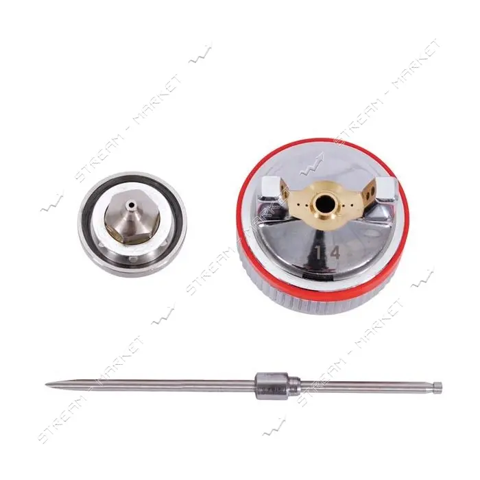 Комплект форсунки Intertool PT-2114 1.4мм для краскопультов HVLP II PT-0100 РТ-0105 РТ-0105D