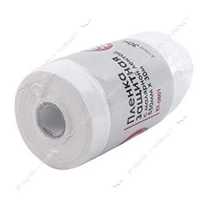 Пленка защитная Intertool KT-0801 с малярной лентой 550мм 30м