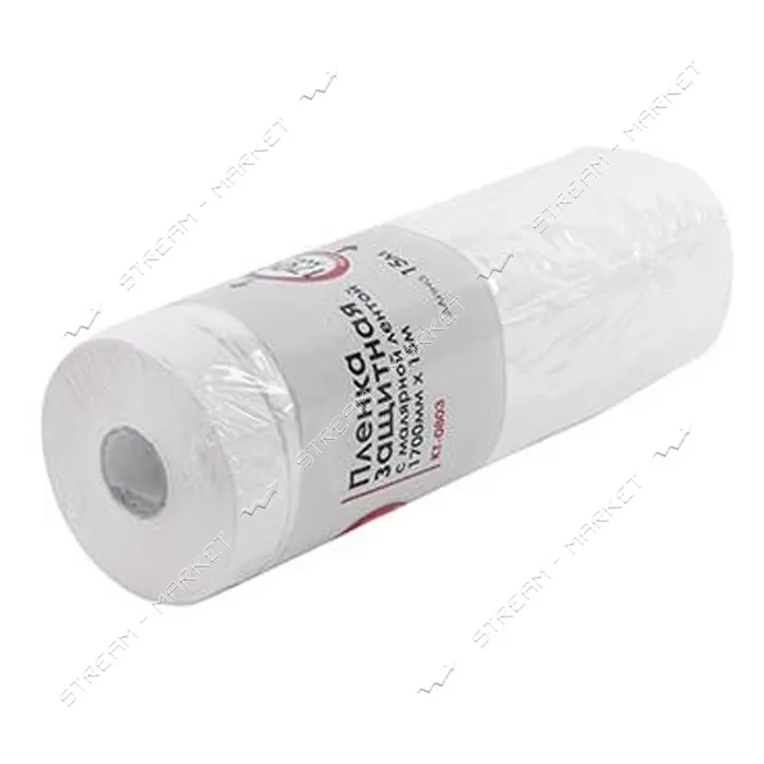 Пленка защитная Intertool KT-0803 с малярной лентой 1700мм 15м