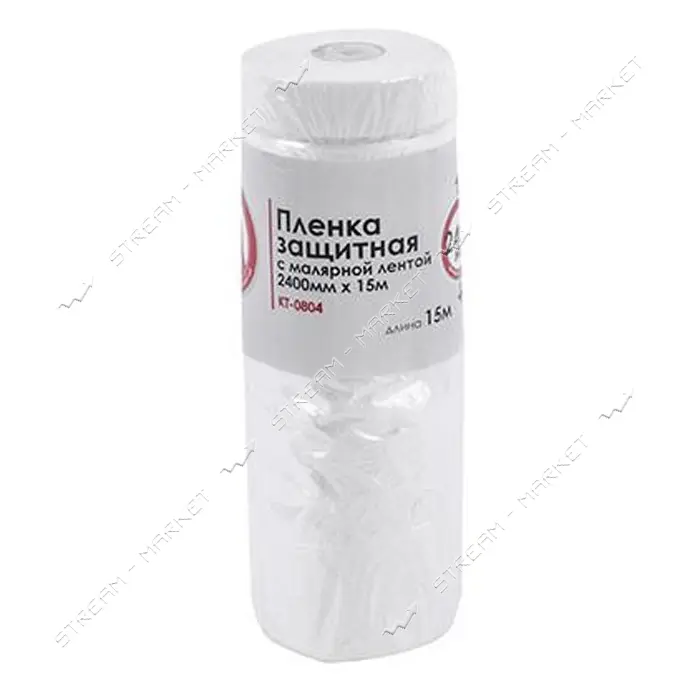 Пленка защитная Intertool KT-0804 с малярной лентой 2400мм 15м