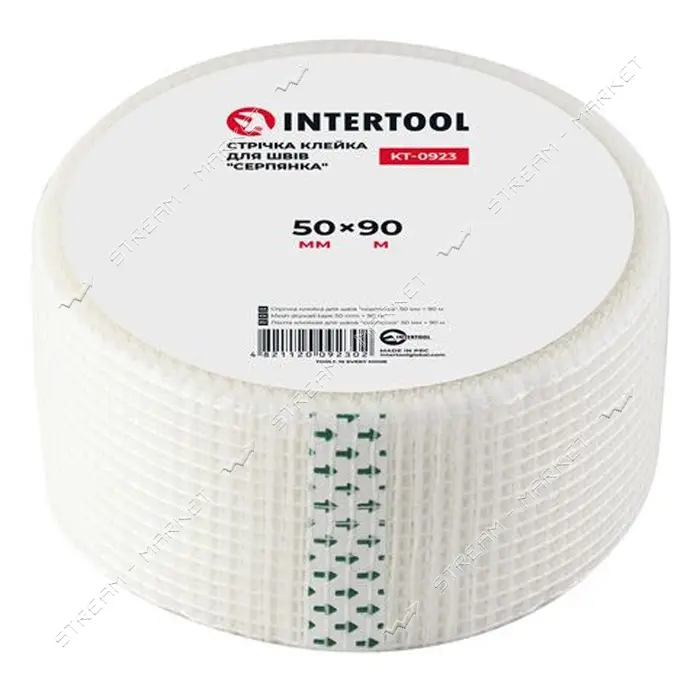 Лента клеящаяся Intertool KT-0923 серпянка для швов 50мм 90м