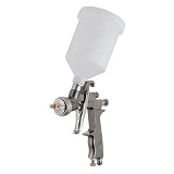 Краскопульт пневматический Intertool PT-0138 LVLP форсунка 1.3мм верхний пластиковый бачок 600мл    