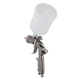 Краскопульт пневматический Intertool PT-0138 LVLP форсунка 1.3мм верхний пластиковый бачок 600мл    