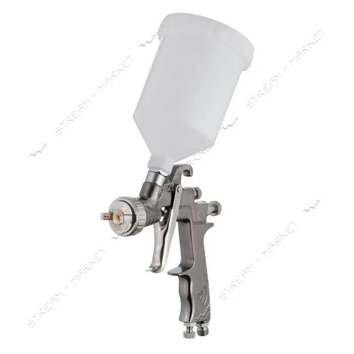 Краскопульт пневматический Intertool PT-0138 LVLP форсунка 1.3мм верхний пластиковый бачок 600мл    