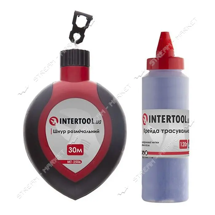 Шнур отбивочный Intertool MT-2506 30м с корректором