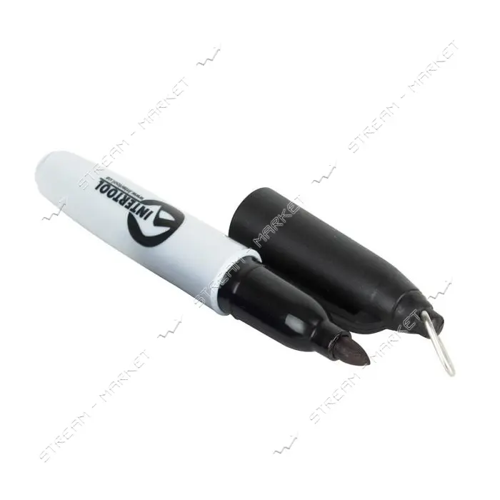 Мини-маркеры перманентные Intertool KT-5010 черные L 93мм 80шт                                      