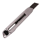 Нож металлический Intertool HT-0512 усиленный лезвие 18мм с винтовой фиксацией