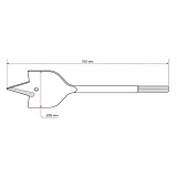 Сверло перьевое Intertool SWF-3515  по дереву 35х150мм                                              