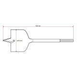 Сверло перьевое Intertool SWF-5015 по дереву 50х150мм