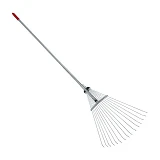 Грабли веерные Intertool FT-3004 15 прутьев метал.рукоятка рег. Шир.рабочей поверхности 30-50см     