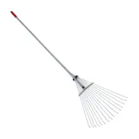 Грабли веерные Intertool FT-3004 15 прутьев метал.рукоятка рег. Шир.рабочей поверхности 30-50см     