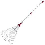 Грабли веерные Intertool FT-3007 15 прутьев метал.телескоп.рукоятка,рег.шир.раб.поверхности 30-50см 