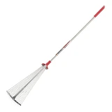 Грабли веерные Intertool FT-3008 15 прутьев металлическая рукоятка регулировка ширины 20-65см