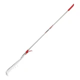 Грабли веерные Intertool FT-3008 15 прутьев металлическая рукоятка регулировка ширины 20-65см
