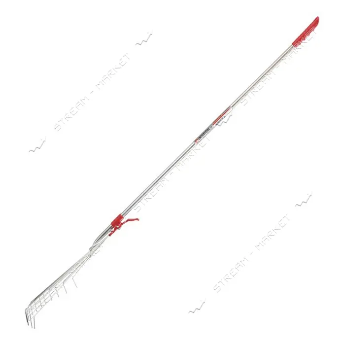Грабли веерные Intertool FT-3008 15 прутьев металлическая рукоятка регулировка ширины 20-65см